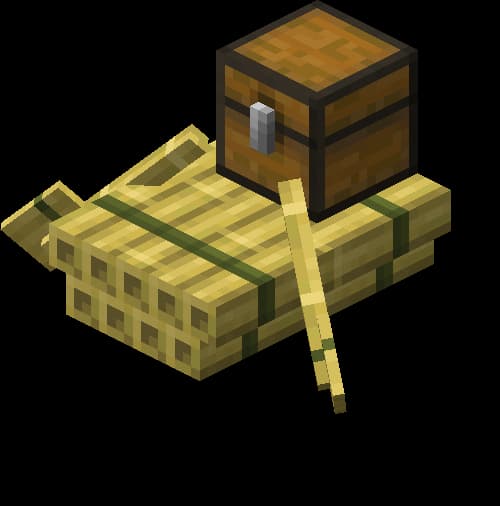 Бамбуковий пліт зі скринею image