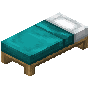 Blågrøn seng image