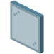 Cyan farget glassrute