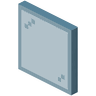 Cyan Stained Glass Pane image