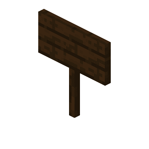 Skilt af mørkt egetræ image