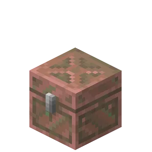 Cofre de cobre expuesto encerado