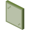 Green Stained Glass Pane image