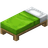 Limegrønn seng