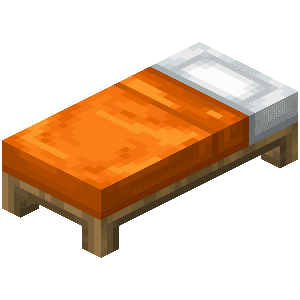 Oranžová posteľ