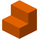 Orange Concrete Stairs
