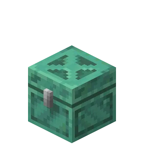 Cofre de cobre oxidado encerado