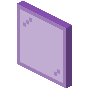 Panel de cristal tintado de morado