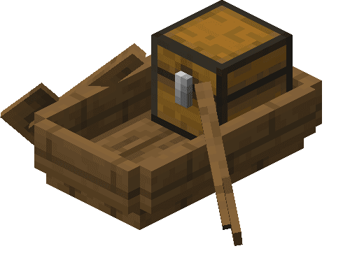 Човен із хвойного дерева зі скринею image