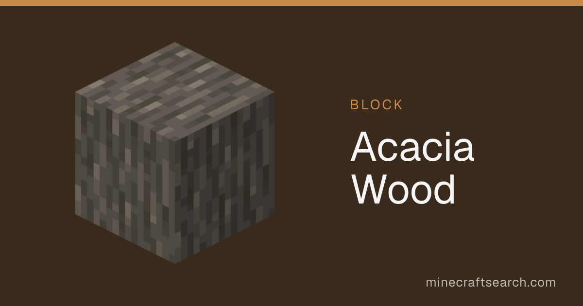 Acacia Wood in Minecraft: Recipe & Uses