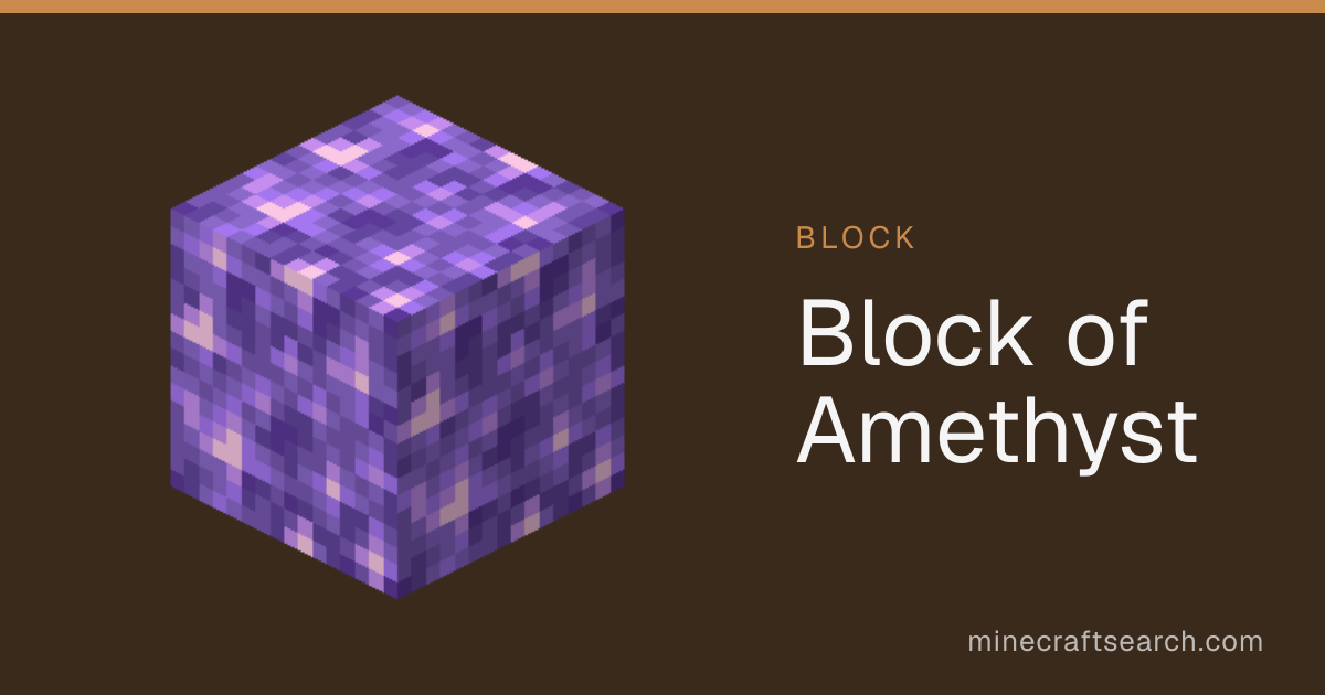 Block of Amethyst in Minecraft: Recipe & Build Ideas