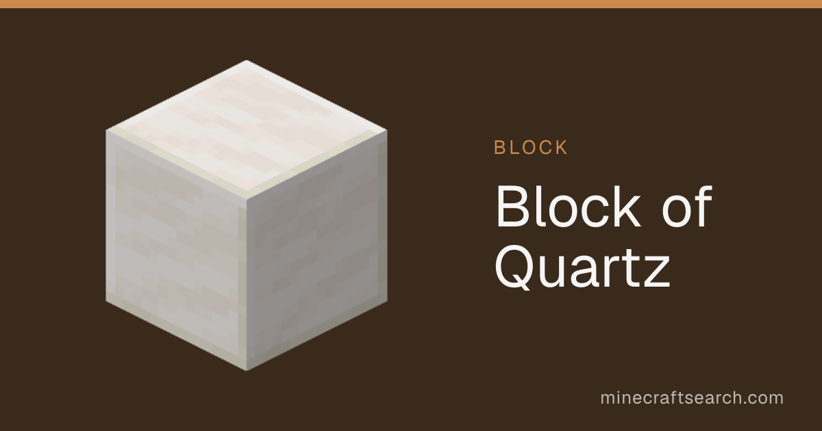Block of Quartz in Minecraft: Recipe & Uses