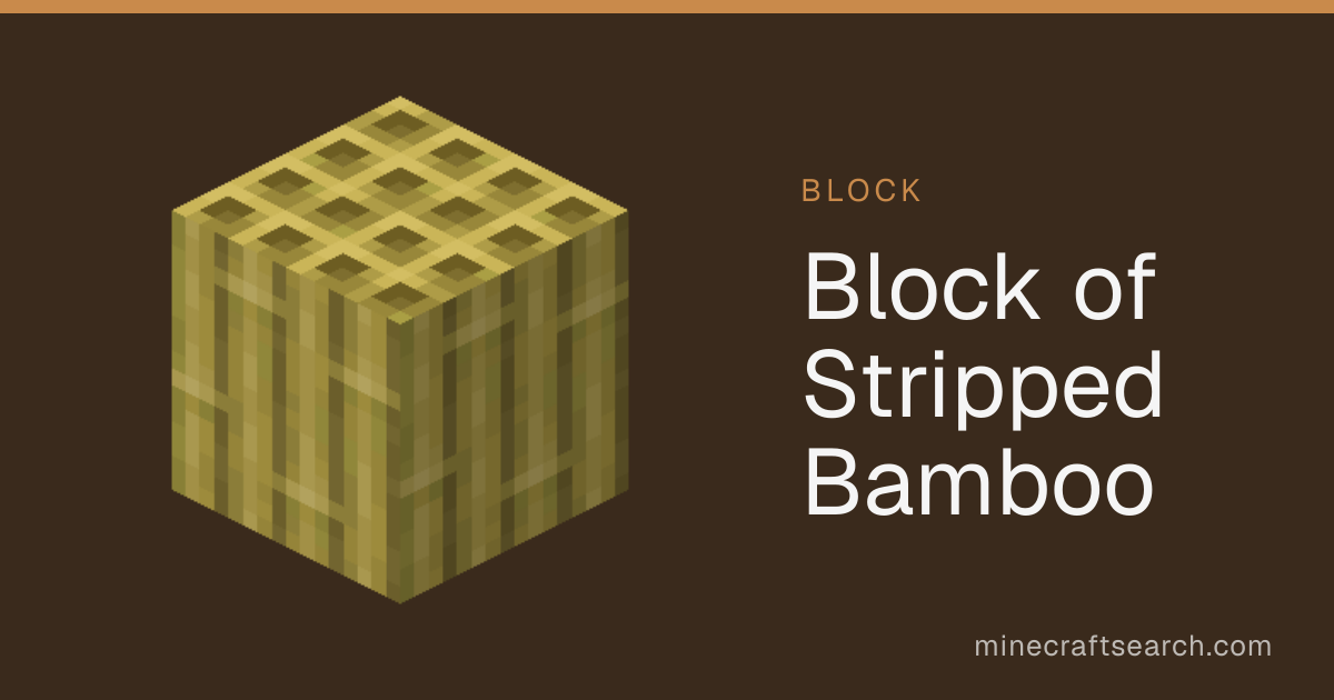 Block of Stripped Bamboo in Minecraft: Recipe & Uses