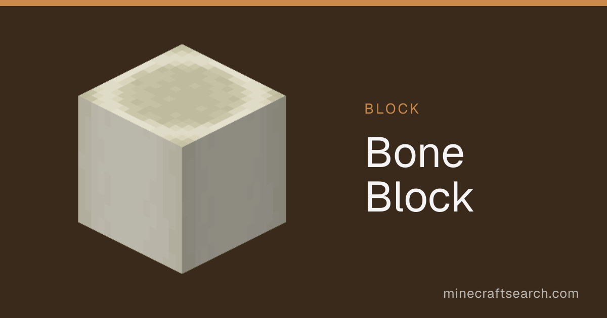 Bone Block in Minecraft: Recipe & Uses
