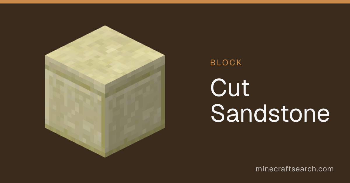 Cut Sandstone in Minecraft: Recipe & Uses