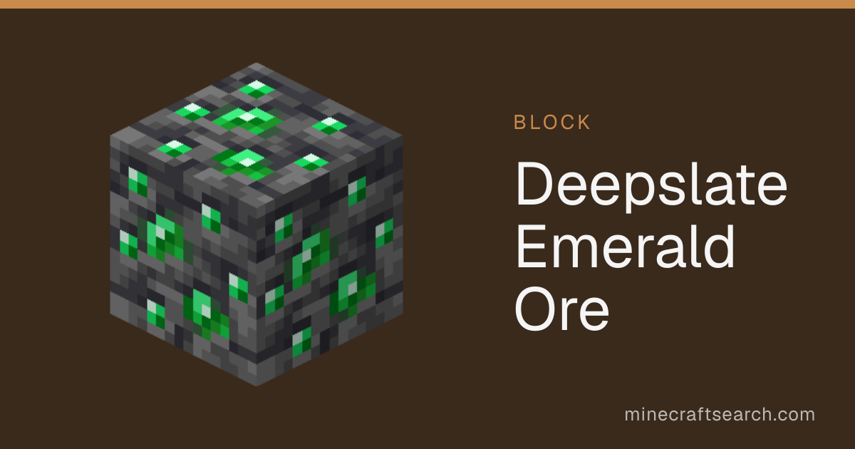 Deepslate Emerald Ore in Minecraft: Recipe & Build Ideas