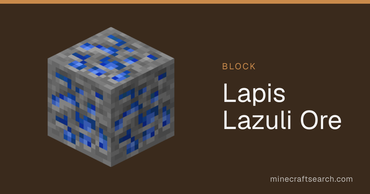 Lapis Lazuli Ore in Minecraft: Recipe & Uses