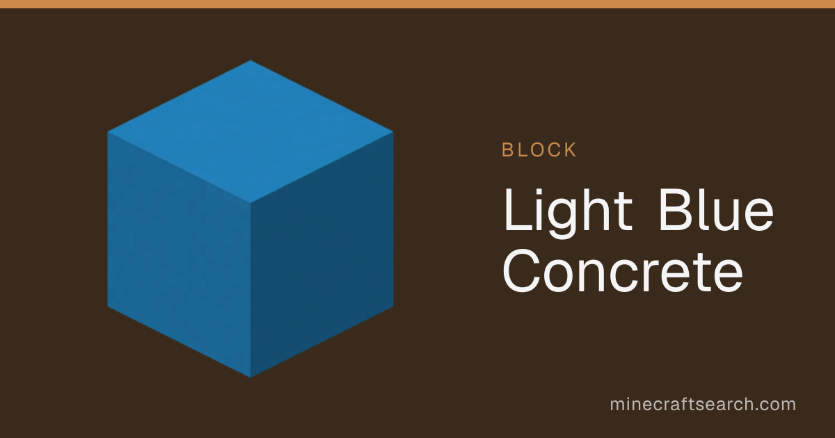 Light Blue Concrete in Minecraft: Recipe & Uses
