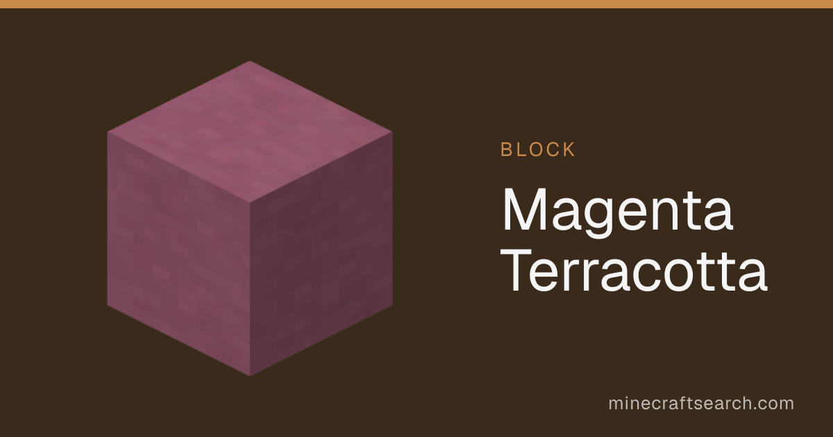 Magenta Terracotta in Minecraft: Recipe & Uses