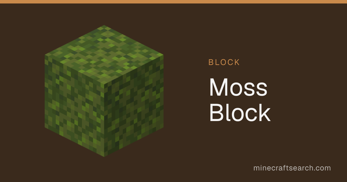 Moss Block in Minecraft: Recipe & Uses
