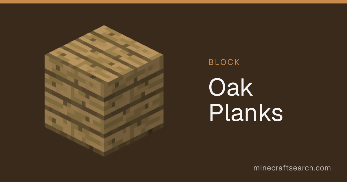 Oak Planks in Minecraft: Recipe & Uses