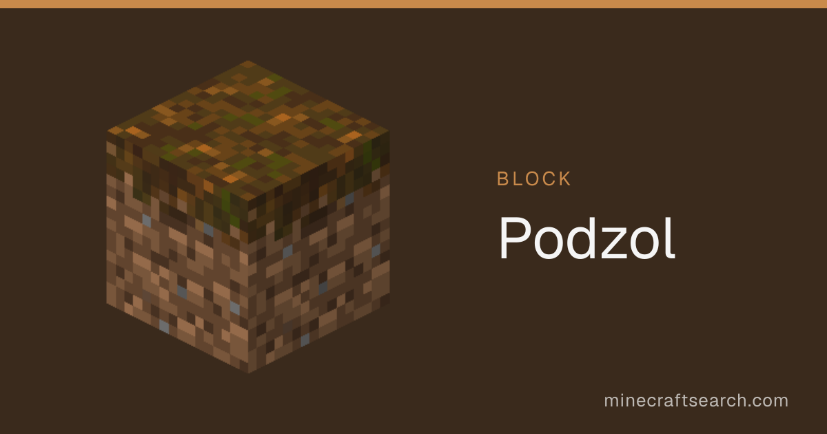 Podzol in Minecraft: Recipe & Build Ideas