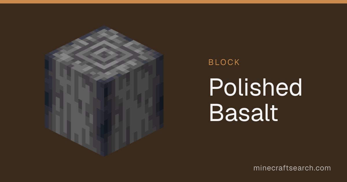 Polished Basalt in Minecraft: Recipe & Uses