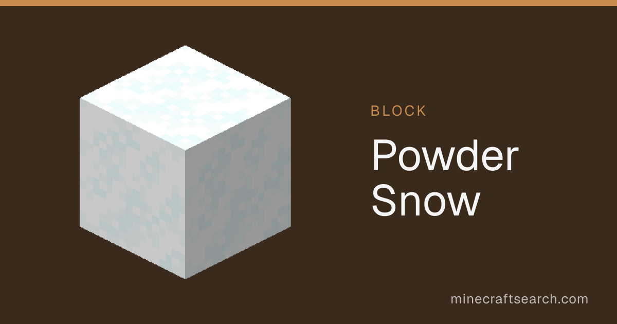 Powder Snow in Minecraft: Recipe & Uses