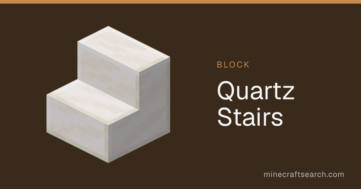 Quartz Stairs in Minecraft: Recipe & Uses