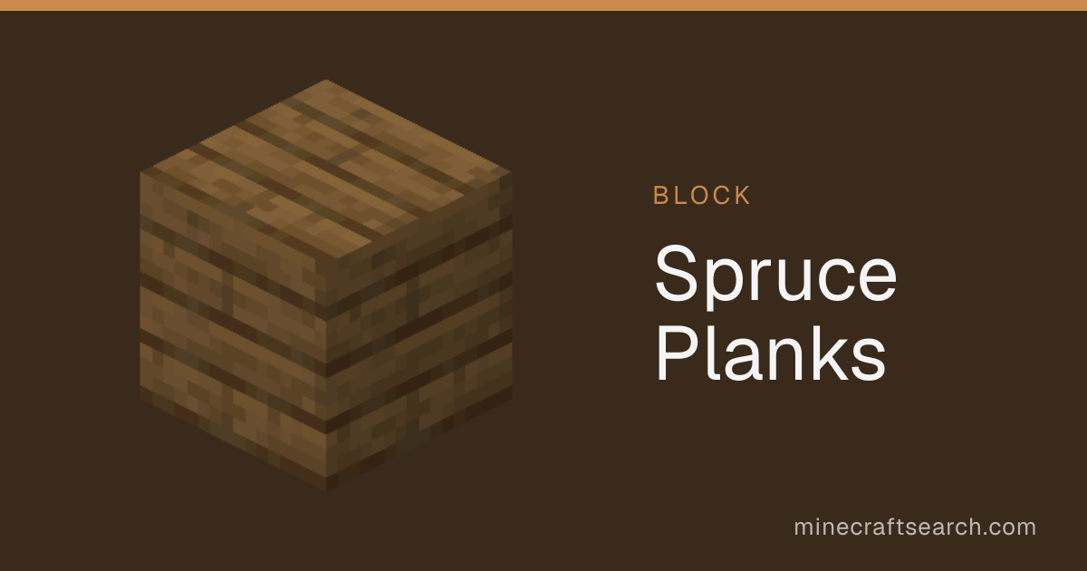 Spruce Planks in Minecraft: Recipe & Uses