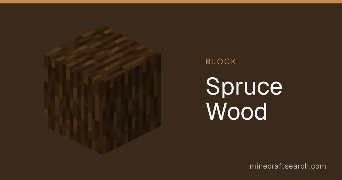 Spruce Wood in Minecraft: Recipe & Uses