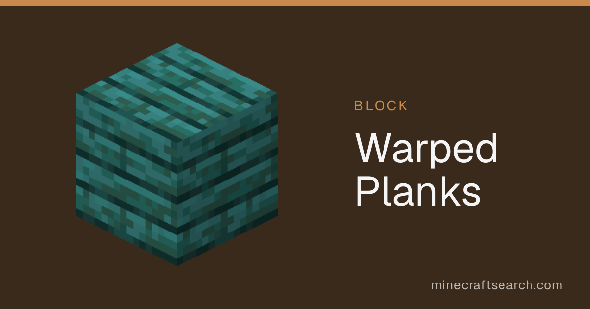 Warped Planks in Minecraft: Recipe & Build Ideas