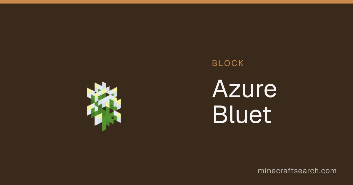Azure Bluet in Minecraft: Biome, Crafting & Uses