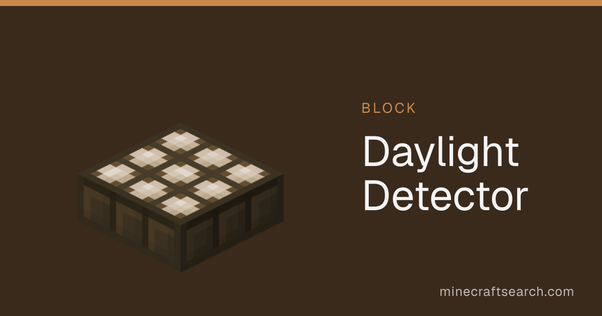 Daylight Detector in Minecraft: Redstone Uses & Recipe