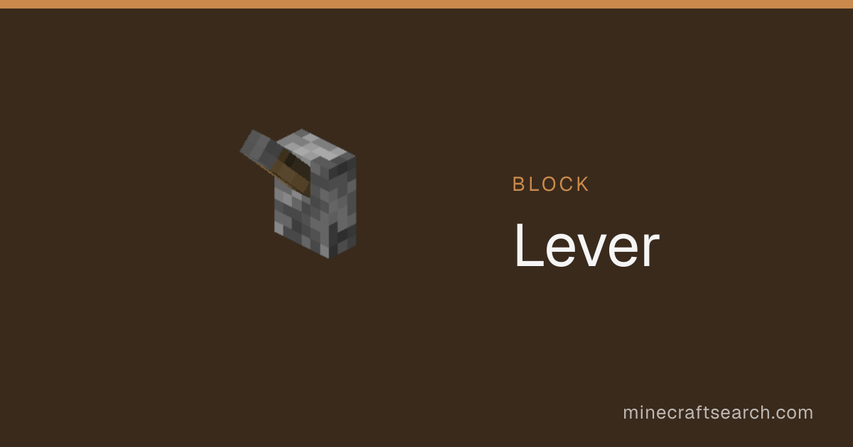 Lever in Minecraft: Redstone Uses & Recipe