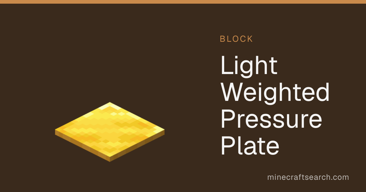 Light Weighted Pressure Plate in Minecraft