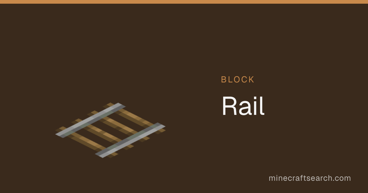 Rail in Minecraft: Redstone Uses & Recipe