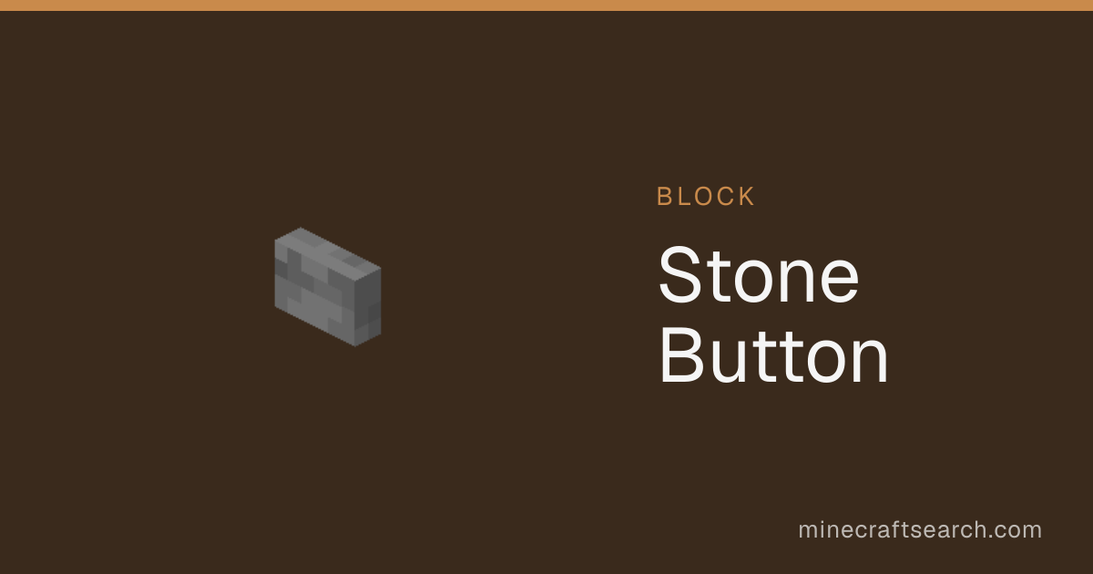 Stone Button in Minecraft: Redstone Uses & Recipe