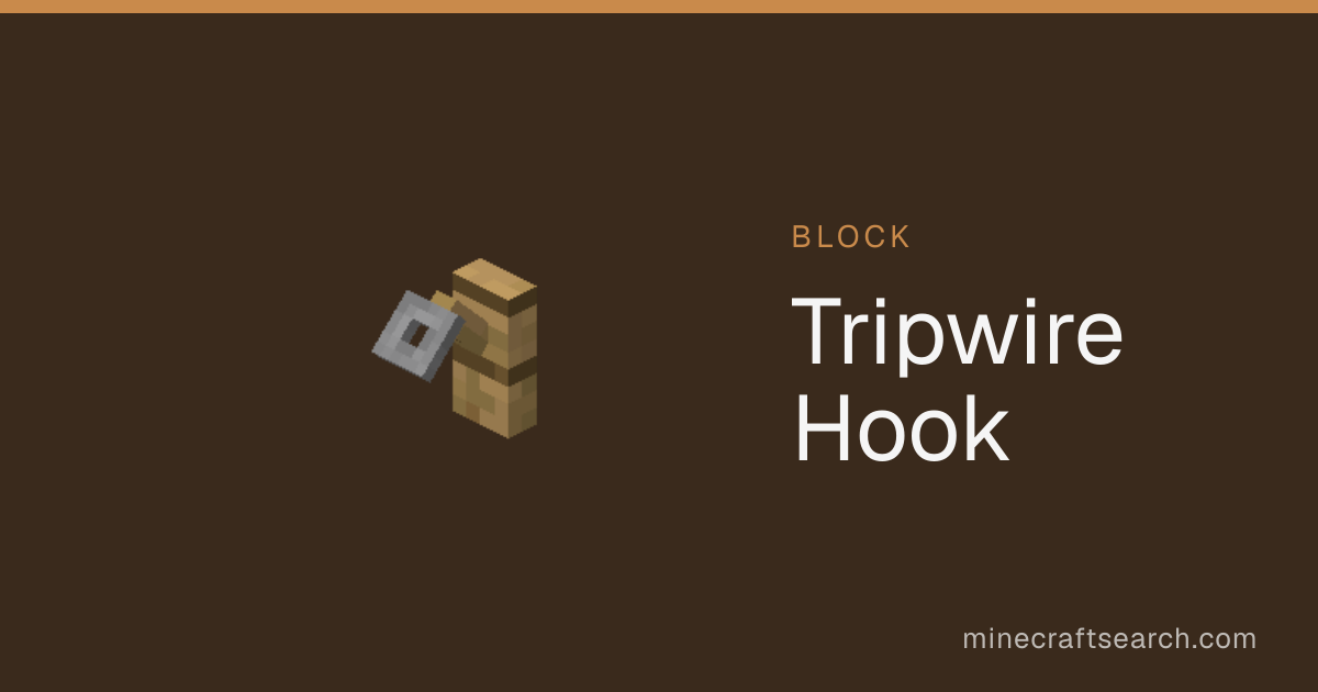 Tripwire Hook in Minecraft: Redstone Uses & Recipe