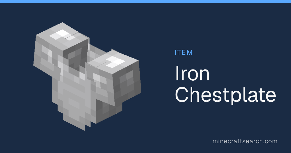 Iron Chestplate Armor in Minecraft: Stats & Crafting