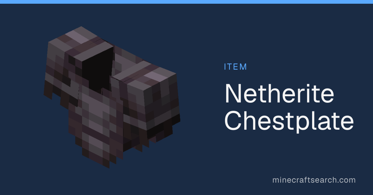 Netherite Chestplate Armor in Minecraft: Stats & Crafting