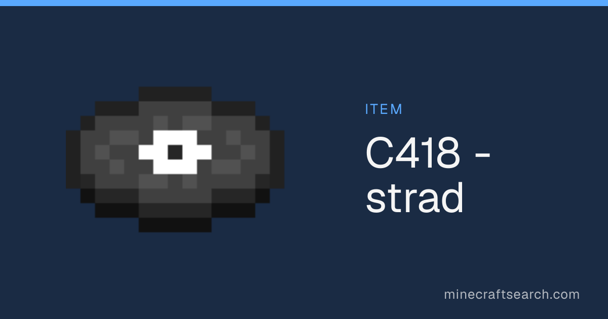 C418 - strad in Minecraft: Drops, Recipe & Uses