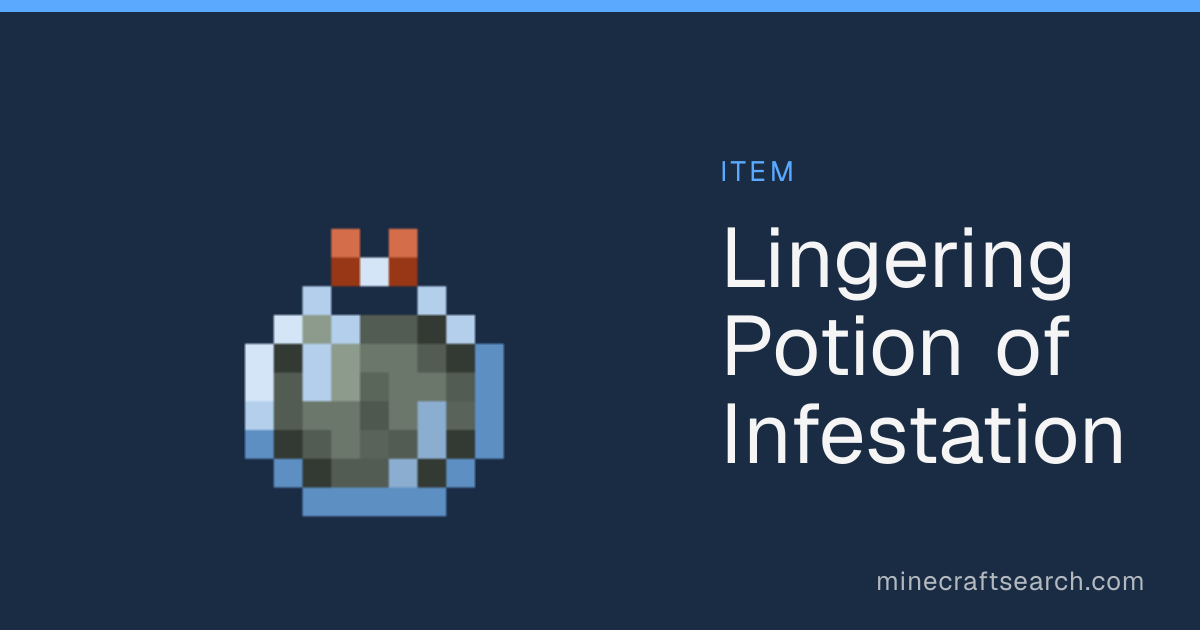 Lingering Potion of Infestation Potion in Minecraft