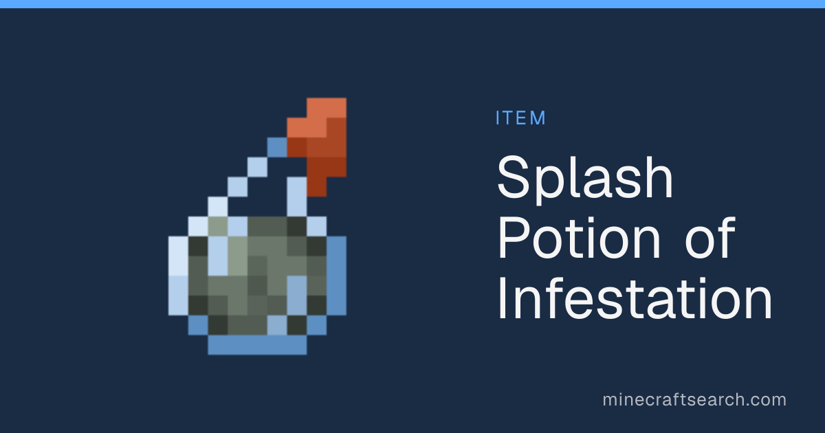 Splash Potion of Infestation Potion in Minecraft