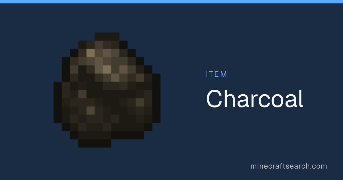 Charcoal in Minecraft: Where to Find & Uses