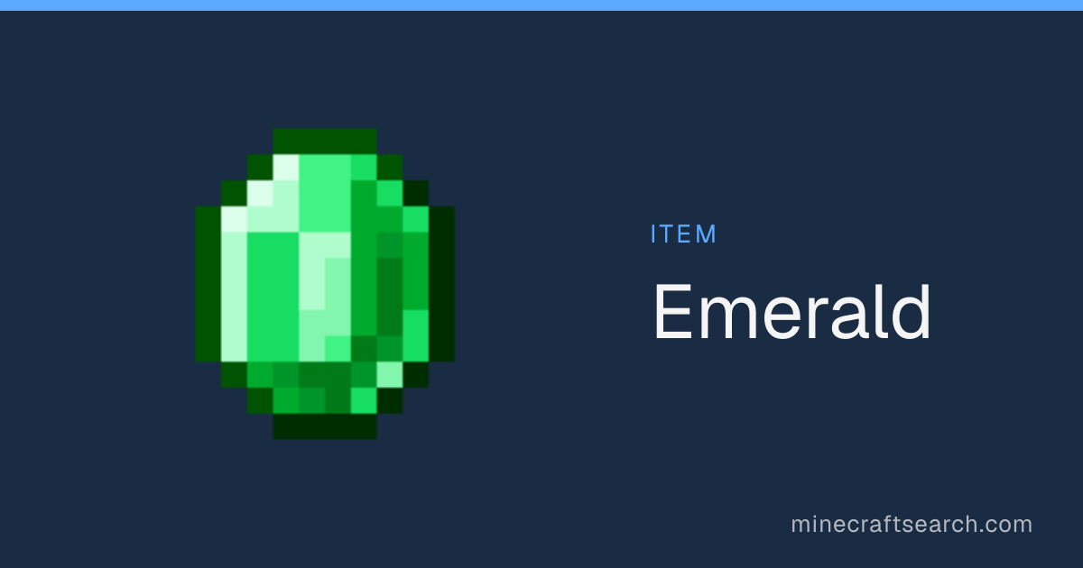 Emerald in Minecraft: Where to Find & Uses