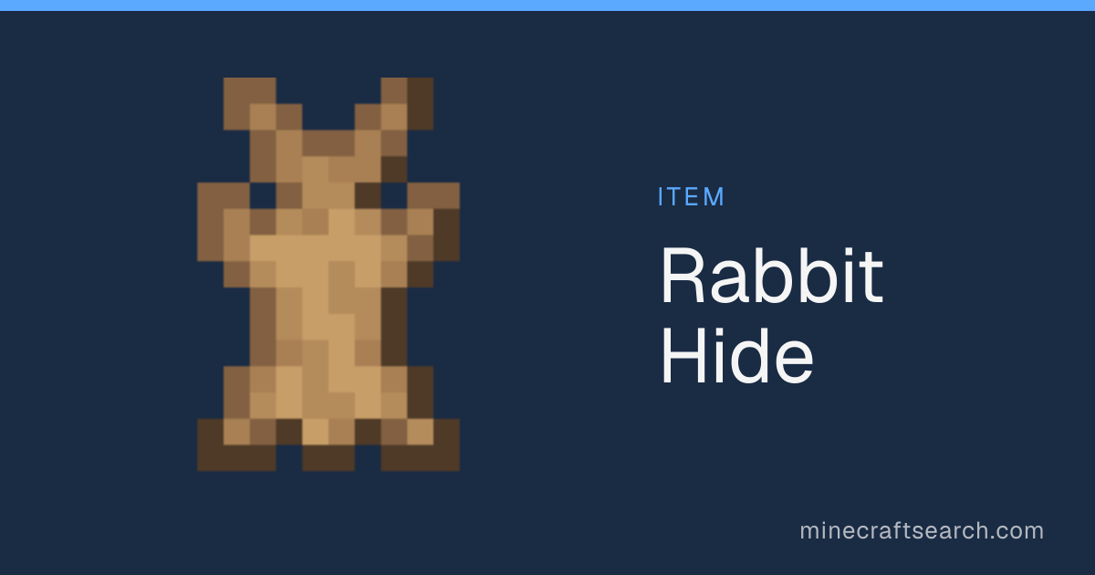 Rabbit Hide in Minecraft: Where to Find & Uses