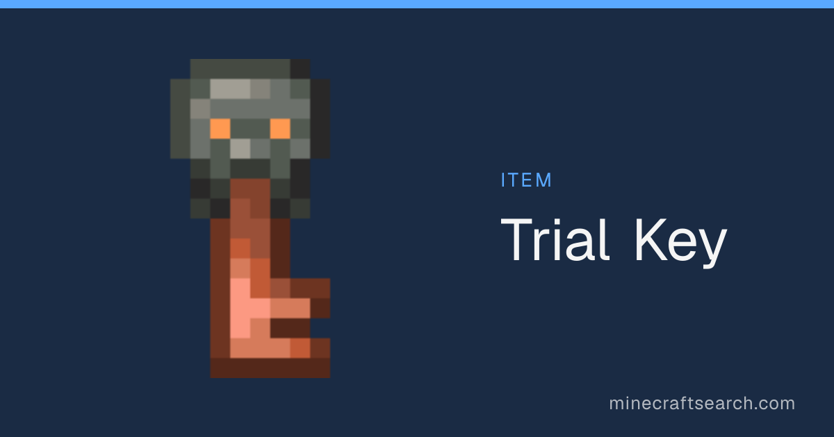 Trial Key in Minecraft: Tool Stats, Recipe & Uses