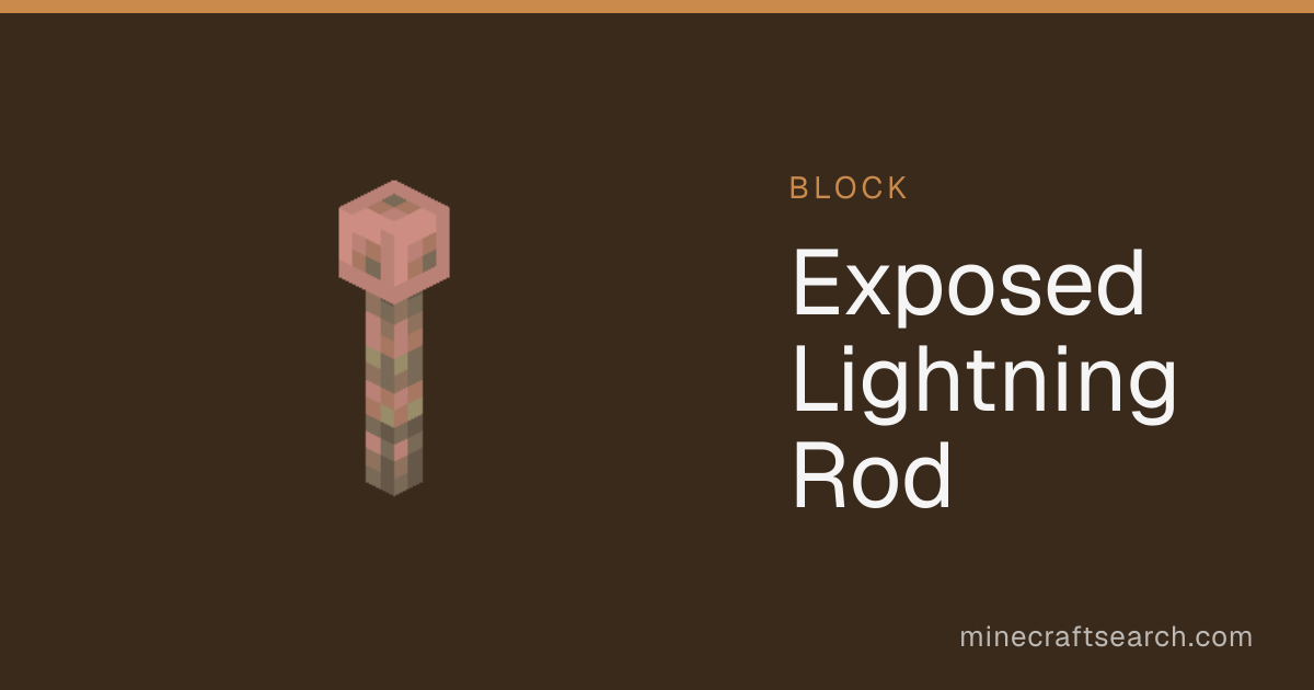Pararrayos expuesto en Minecraft
