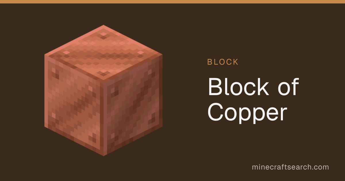 Bloque de cobre en Minecraft: receta y usos